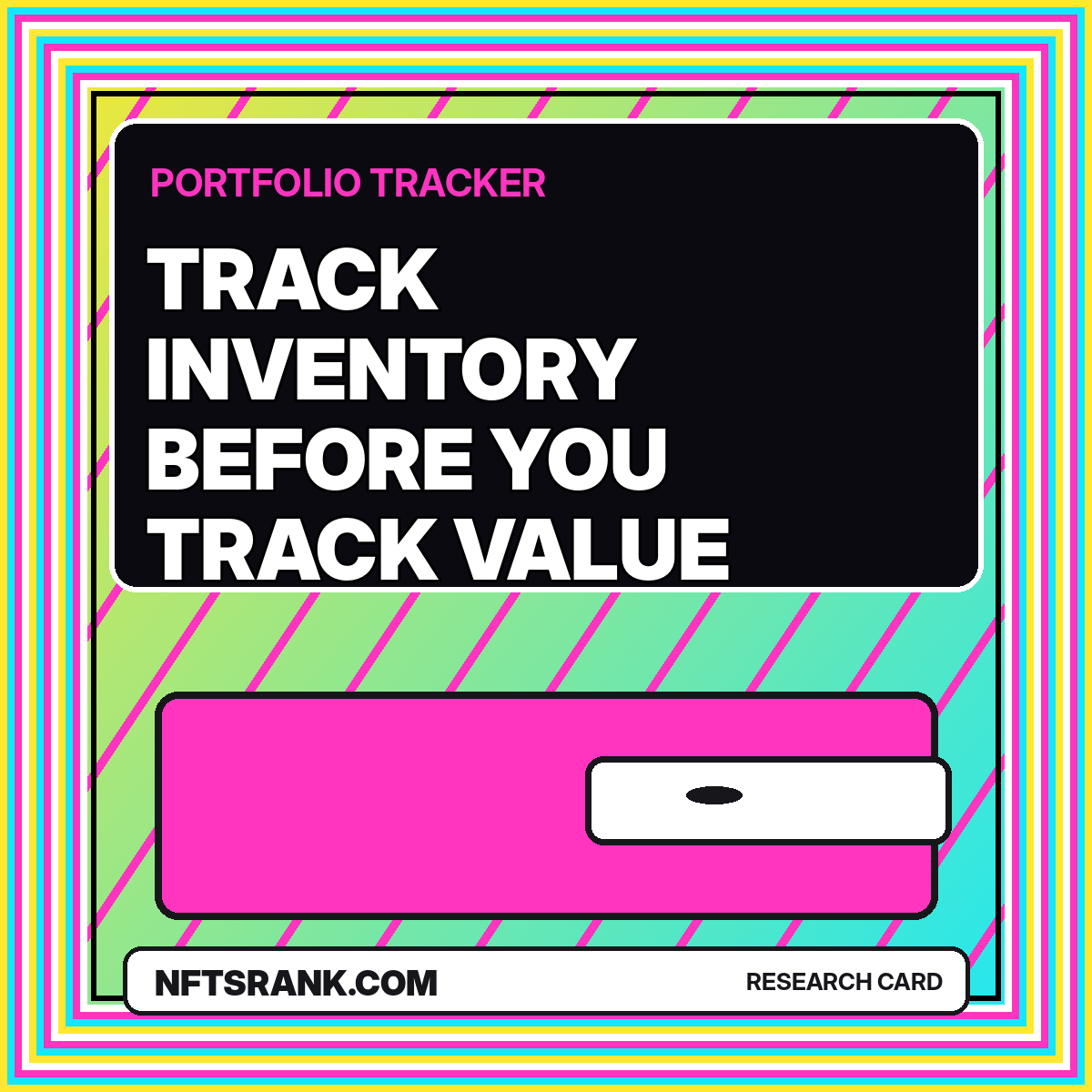 Neon wallet illustration for an NFT portfolio tracking framework